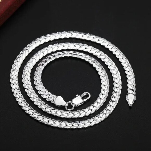 NEW S925 STERLING SILVER SNAKE NECKLACE - Picture 3 of 7
